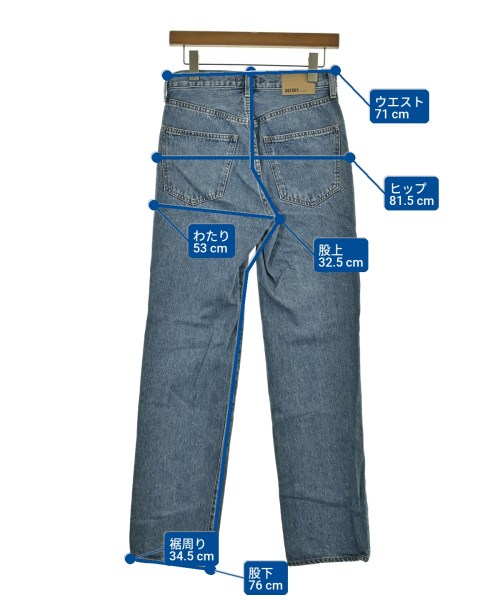 NEEDBY heritage（ニードバイヘリテージ）デニムパンツ 青 サイズ:22(XS位) レディース/2200714237015
