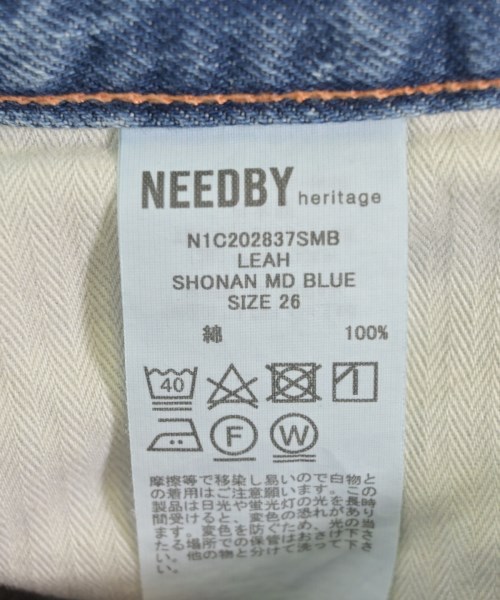 NEEDBY heritage（ニードバイヘリテージ）デニムパンツ 青 サイズ:26(M位) レディース/2200715798072