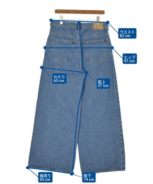 NEEDBY heritage（ニードバイヘリテージ）デニムパンツ 青 サイズ:30(XL位) レディース/2200702001055