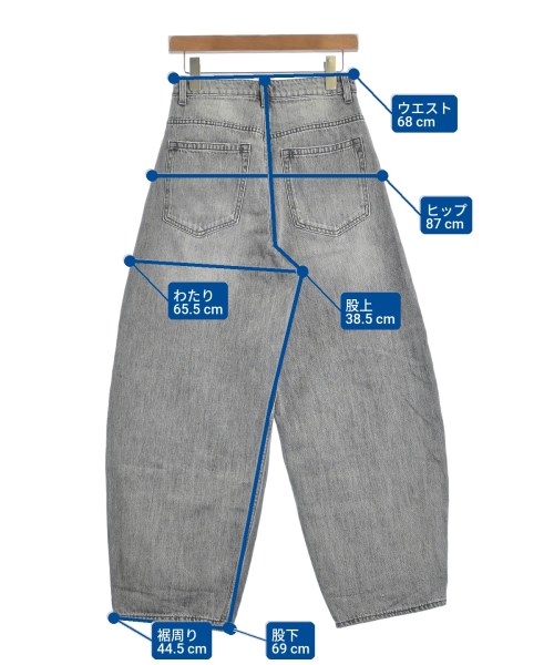 SOLAMONAT（ソラモナ）デニムパンツ グレー サイズ:M レディース/2200659270054