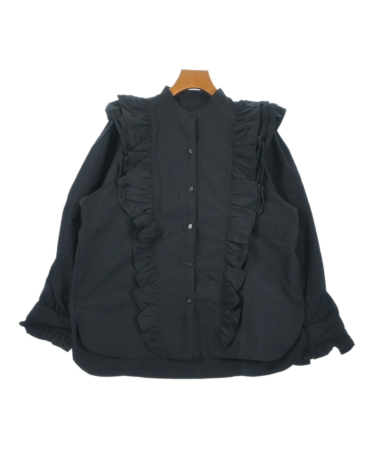 その他 ソノタ ブラウス 36(S位) 黒 【古着】【中古】 THREE SQUARE（スリースクエア）ブラウス 黒 サイズ:F レディース