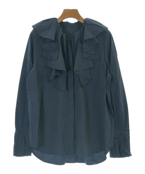 THREE SQUARE(スリースクエア)ブラウス 紺 サイズ:F/2200661389348