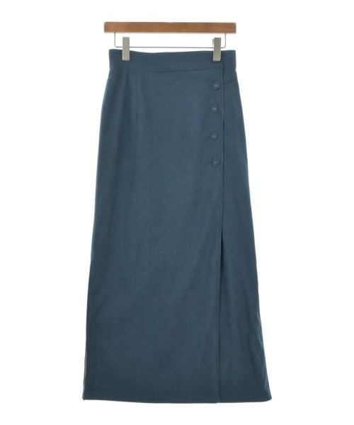 THREE SQUARE(スリースクエア)ロング・マキシ丈スカート 青 サイズ:36(S位)/2200661391037