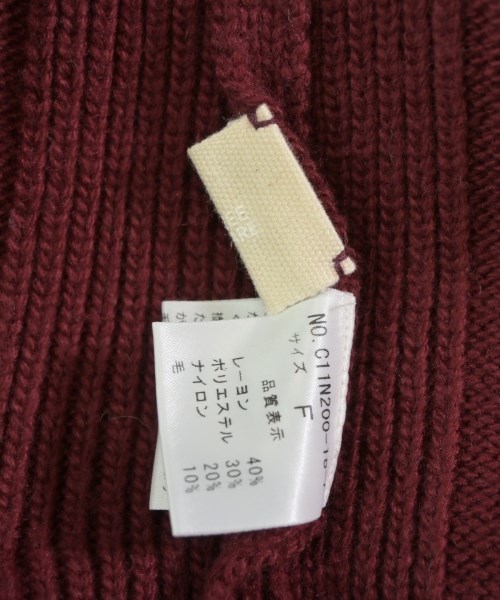 THREE SQUARE（スリースクエア）ニット・セーター 赤 サイズ:F レディース/2200661391983