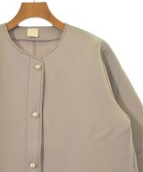 THREE SQUARE（スリースクエア）ノーカラージャケット ベージュ サイズ:F レディース/2200661685648