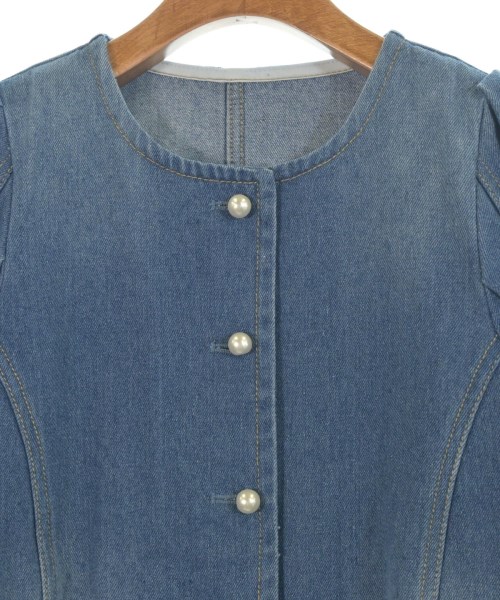 THREE SQUARE（スリースクエア）デニムジャケット 紺 サイズ:F レディース/2200661687772