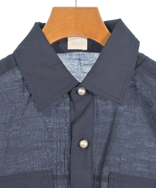 THREE SQUARE（スリースクエア）カジュアルシャツ 紺 サイズ:F レディース/2200661689301