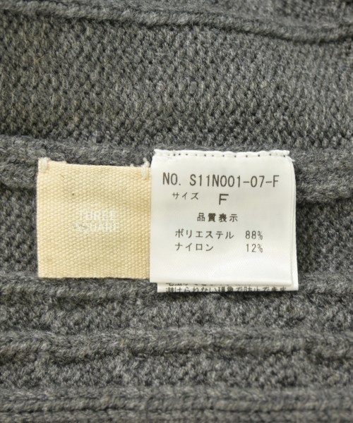 THREE SQUARE（スリースクエア）ニット・セーター グレー サイズ:F レディース/2200661690369