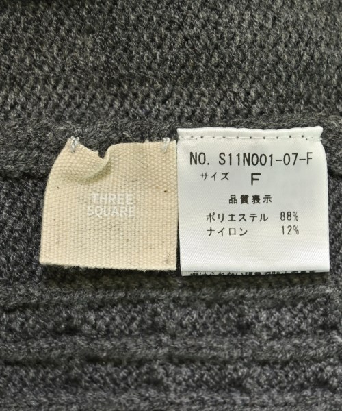 THREE SQUARE（スリースクエア）ニット・セーター グレー サイズ:F レディース/2200661690802