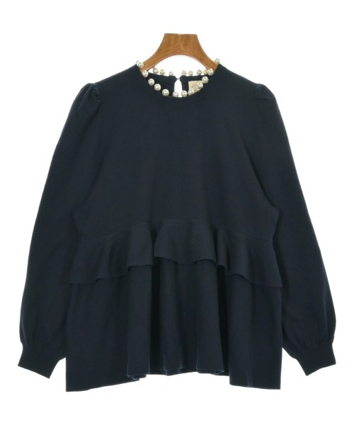 THREE SQUARE（スリースクエア）ニット・セーター 紺 サイズ:F レディース/2200661692011