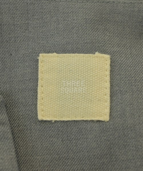 THREE SQUARE（スリースクエア）ノーカラージャケット グレー サイズ:38(M位) レディース/2200661692844