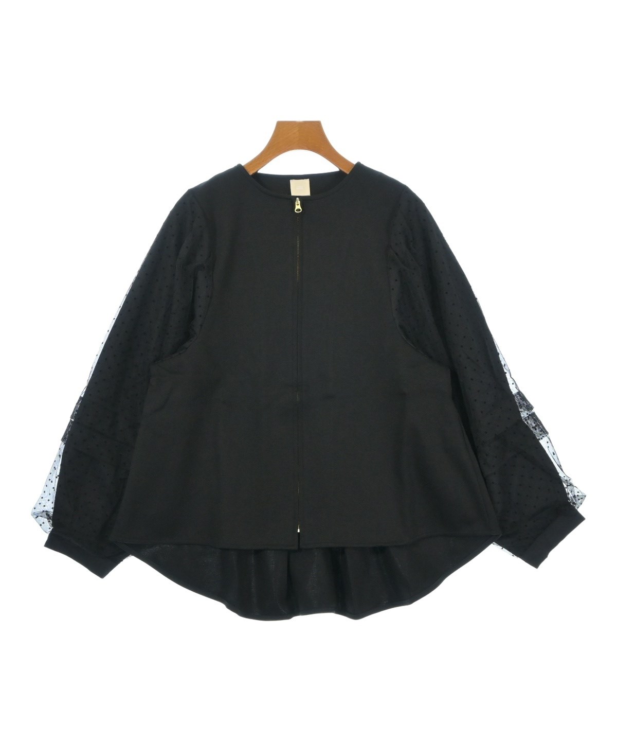 THREE SQUARE（スリースクエア）カーディガン 黒 サイズ:F レディース