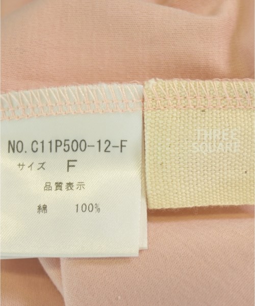 THREE SQUARE（スリースクエア）Tシャツ・カットソー ピンク サイズ:F レディース/2200661696378