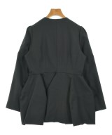 THREE SQUARE（スリースクエア）ノーカラージャケット 黒 サイズ:36(S位) レディース/2200661697696
