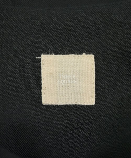 THREE SQUARE（スリースクエア）ノーカラージャケット 黒 サイズ:36(S位) レディース/2200661697719