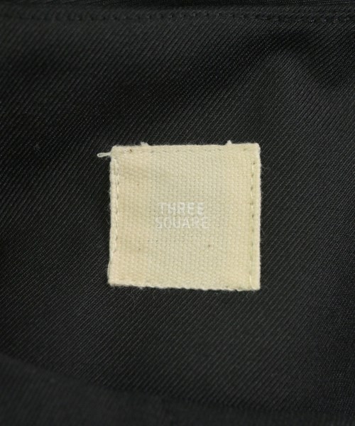 THREE SQUARE（スリースクエア）ノーカラージャケット 黒 サイズ:38(M位) レディース/2200661697771