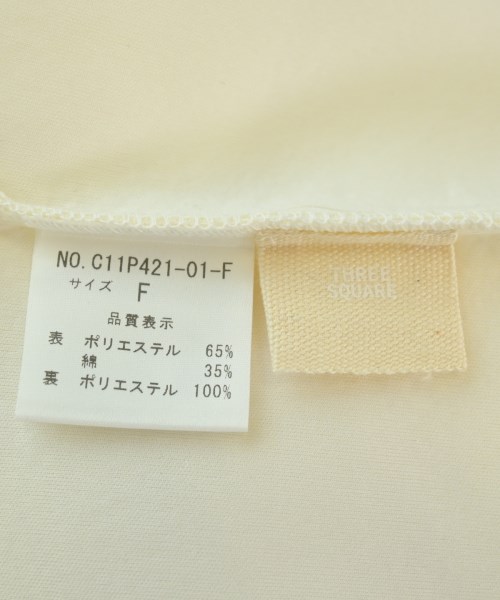 THREE SQUARE（スリースクエア）Tシャツ・カットソー 白 サイズ:F レディース/2200661699164