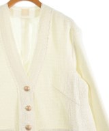 THREE SQUARE（スリースクエア）ノーカラージャケット 白 サイズ:F レディース/2200661701942