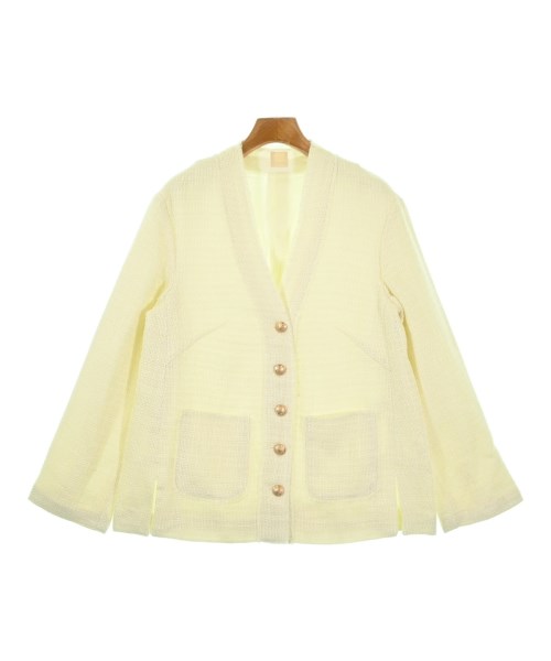 THREE SQUARE(スリースクエア)ノーカラージャケット 白 サイズ:F/2200661701959