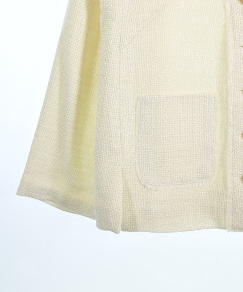 THREE SQUARE（スリースクエア）ノーカラージャケット 白 サイズ:F レディース/2200661701980