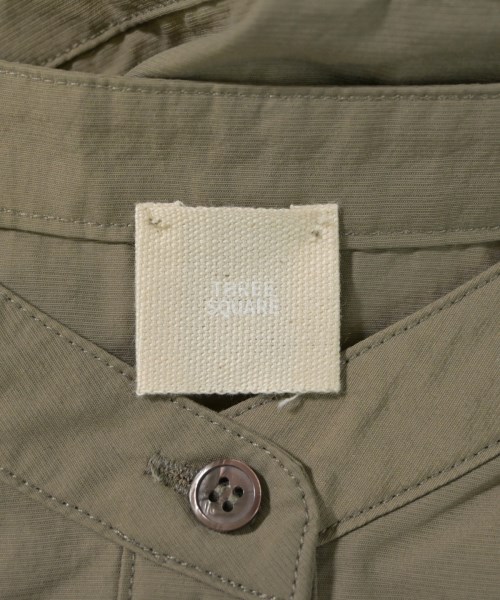 THREE SQUARE（スリースクエア）シャツワンピース カーキ サイズ:F レディース/2200661704875
