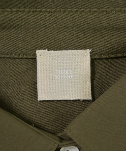 THREE SQUARE（スリースクエア）カジュアルシャツ カーキ サイズ:F レディース/2200661710487