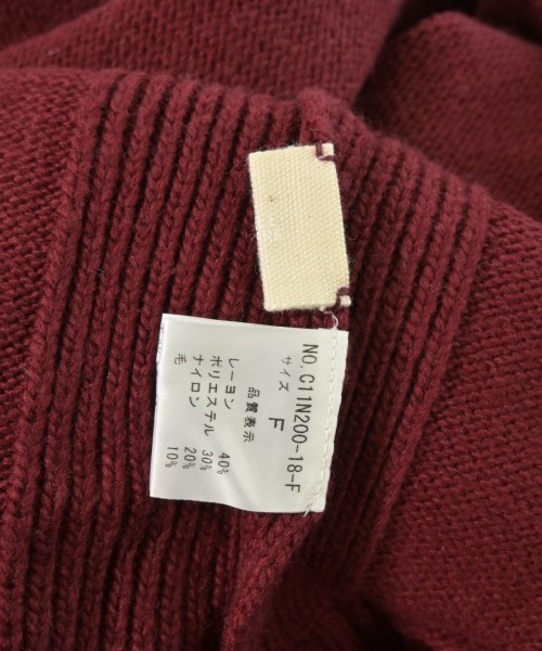 THREE SQUARE（スリースクエア）ニット・セーター 赤 サイズ:F レディース/2200661712313