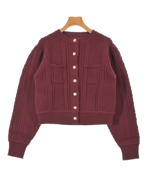 THREE SQUARE(スリースクエア)カーディガン 赤 サイズ:F/2200661720592
