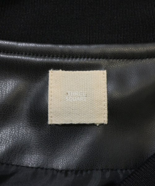 THREE SQUARE（スリースクエア）スタジャン 黒 サイズ:F レディース/2200661720721