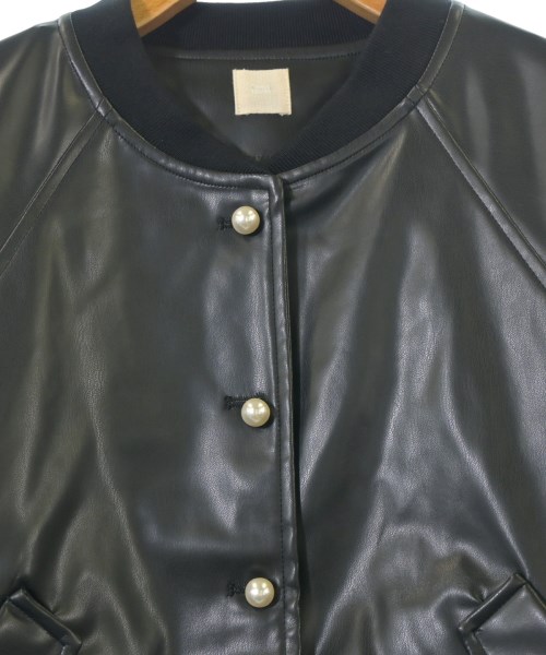 THREE SQUARE（スリースクエア）スタジャン 黒 サイズ:F レディース/2200661720745