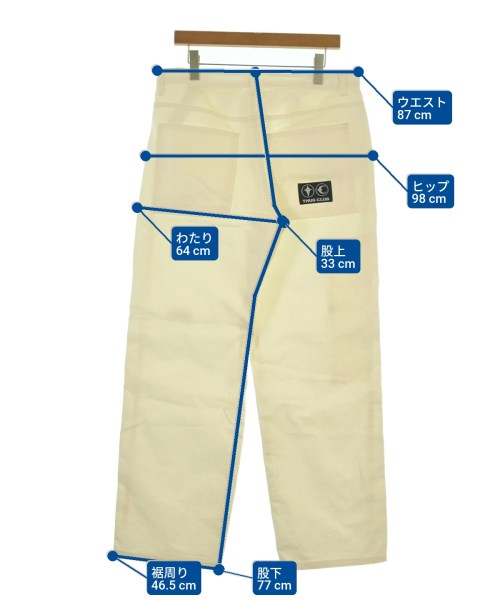 Thug Club（サグクラブ）デニムパンツ 白 サイズ:3(L位) メンズ/2200625106097