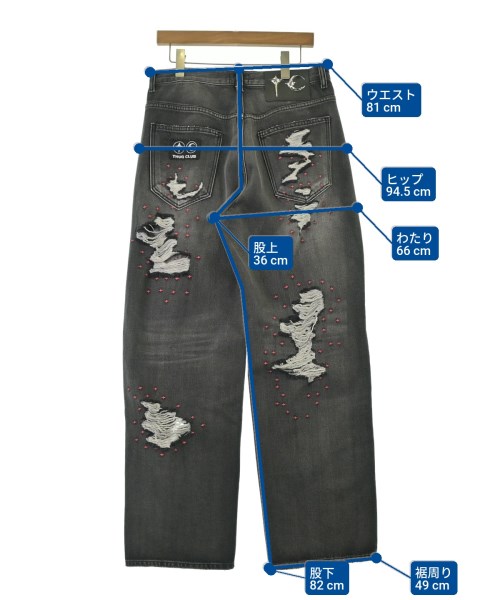 Thug Club（サグクラブ）デニムパンツ 黒 サイズ:3(L位) メンズ/2200677017662