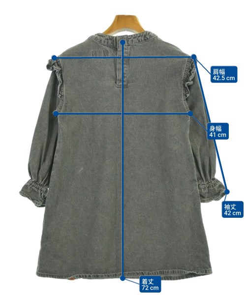 UNIVERSAL OVERALL（ユニバーサルオーバーオール）ワンピース（その他） グレー サイズ:S(110cm位) キッズ/2200674734036