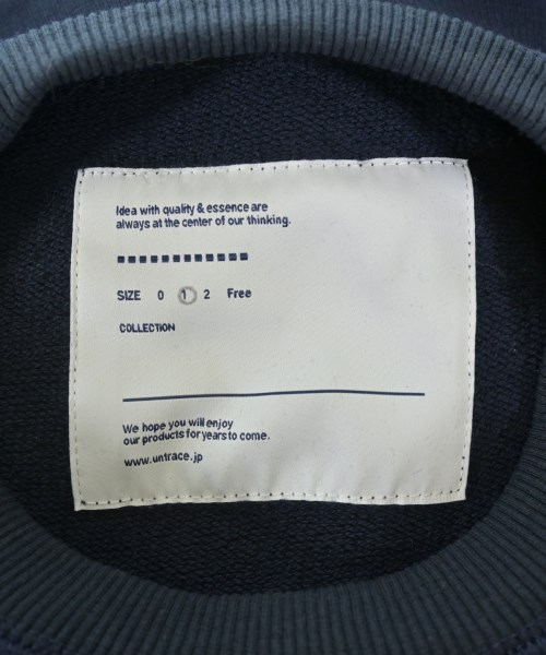 UNTRACE（アントレース）スウェット 紺 サイズ:1(S位) メンズ/2200637922043