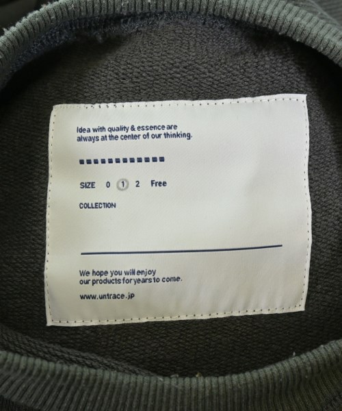 UNTRACE（アントレース）スウェット グレー サイズ:1(S位) メンズ/2200637922067