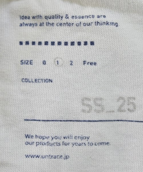 UNTRACE（アントレース）Tシャツ・カットソー 白 サイズ:1(M位) メンズ/2200674386020