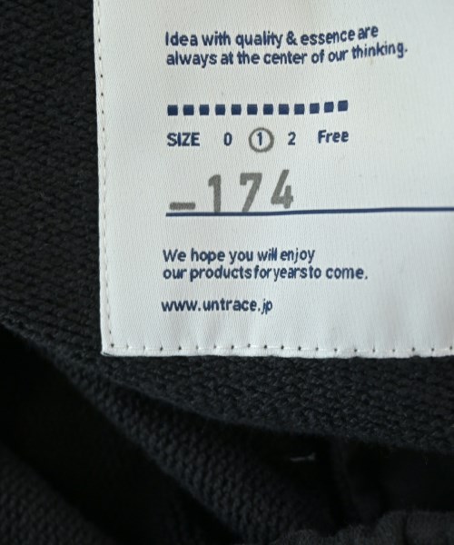 UNTRACE（アントレース）スウェットパンツ 黒 サイズ:1(S位) メンズ/2200674616035