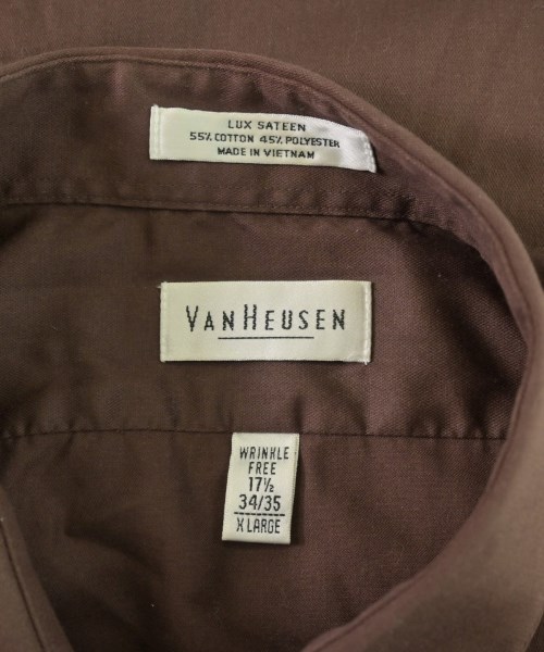 VAN HEUSEN（ヴァンヒューゼン）カジュアルシャツ 茶 サイズ:XL メンズ/2200712350136