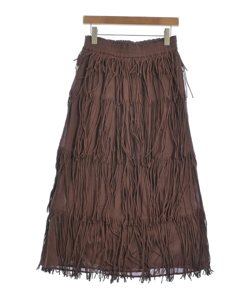 crinkle crinkle crinkle（クリンクルクリンクルクリンクル）ロング・マキシ丈スカート 茶 サイズ:F レディース/2200624509097