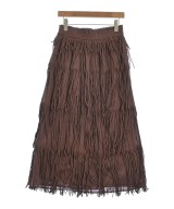crinkle crinkle crinkle（クリンクルクリンクルクリンクル）ロング・マキシ丈スカート 茶 サイズ:F レディース/2200624509097