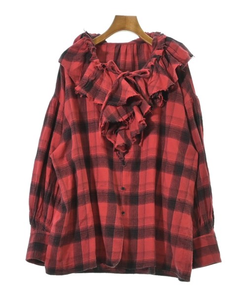 crinkle crinkle crinkle(クリンクルクリンクルクリンクル)カジュアルシャツ 赤 サイズ:F/2200674130012