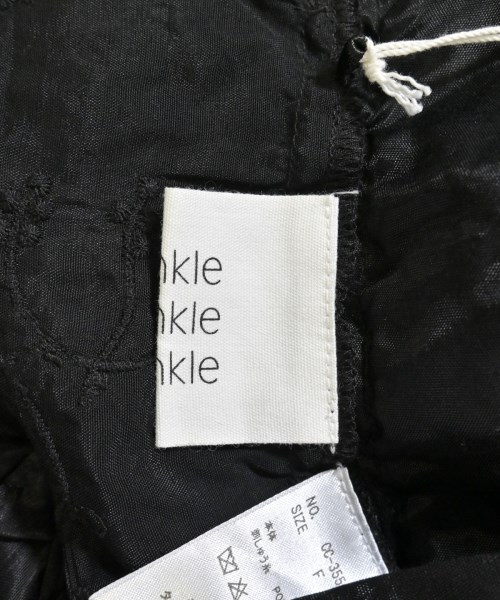 crinkle crinkle crinkle（クリンクルクリンクルクリンクル）ひざ丈スカート 黒 サイズ:F レディース/2200694630189