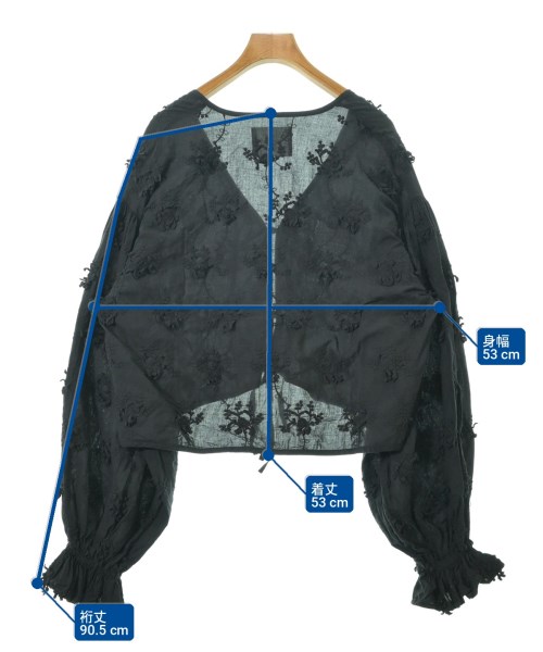 crinkle crinkle crinkle（クリンクルクリンクルクリンクル）カジュアルシャツ 黒 サイズ:F レディース/2200728550049