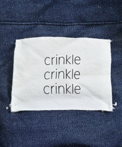 crinkle crinkle crinkle（クリンクルクリンクルクリンクル）カジュアルシャツ 紺 サイズ:F レディース/2200680295019