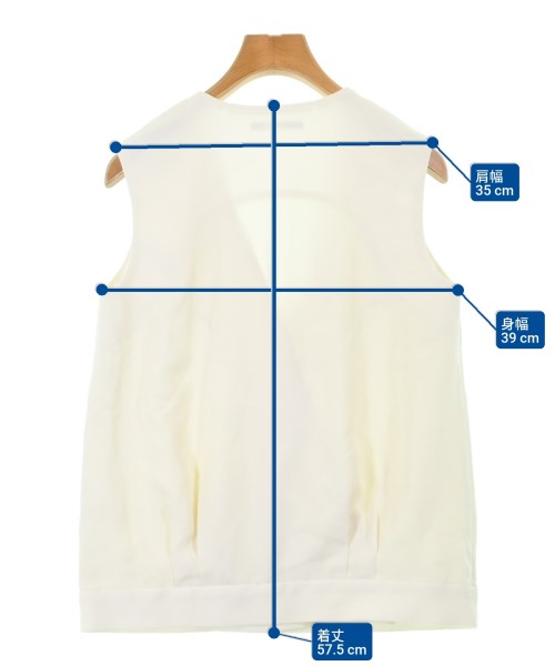 Deux clefs（ドゥクレ）ベスト 白 サイズ:S レディース/2200647350195