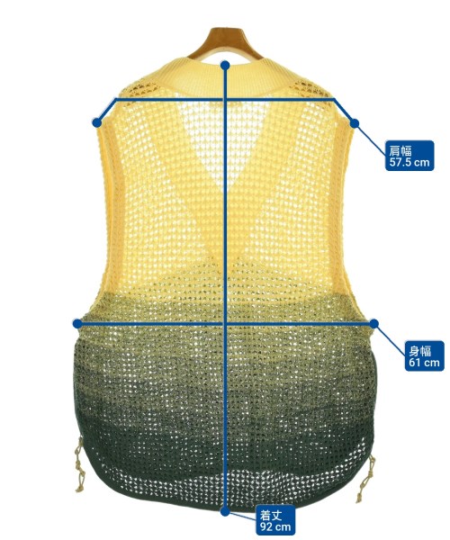 Knuth Marf（クヌースマーフ）ベスト 黄 サイズ:F メンズ/2200648968054