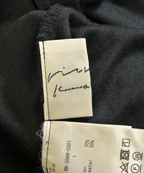 ritsuko karita（リツコカリタ）Tシャツ・カットソー 黒 サイズ:1(S位) レディース/2200686785040