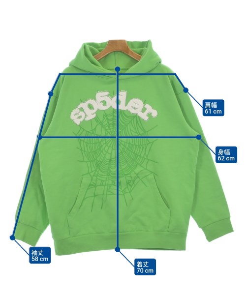 Sp5der（スパイダー）パーカー 緑 サイズ:XL メンズ/2200631621027