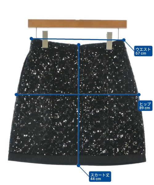 VIVIANO（ヴィヴィアーノ）ミニスカート 黒 サイズ:S レディース/2200622876016