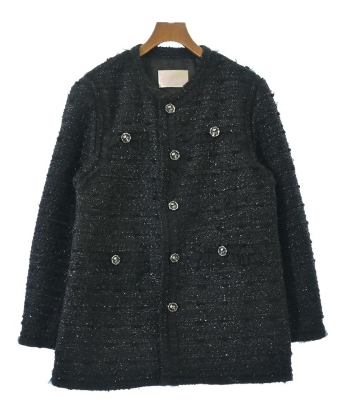 VIVIANO(ヴィヴィアーノ)ノーカラージャケット 黒 サイズ:S/2200679162018